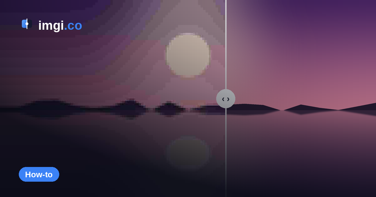 How to compare two images with a before and after slider