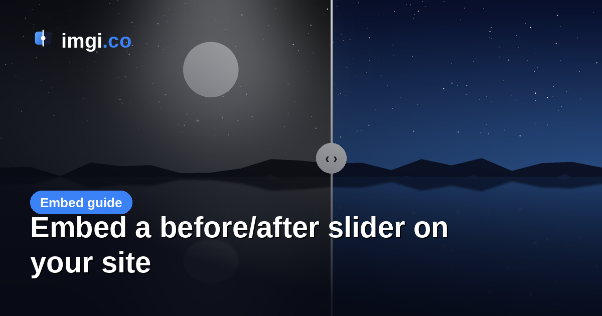 How to embed a before and after image slider on your website
